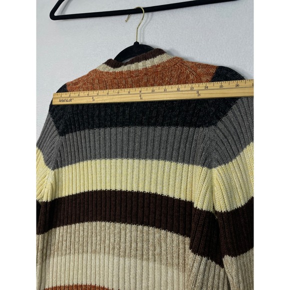 Fiorlini International Striped Full Zip Sweater Medium Women's Ramie Blend - Picture 8 of 8